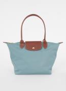 Longchamp Le Pliage Original schoudertas M met leren details