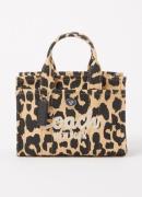 Coach Cargo 20 handtas van canvas met panterprint