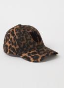 ba&sh Hino pet met panterprint en logoborduring