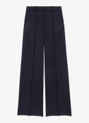 Maje High waist wide fit pantalon in scheerwolblend