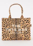 Marc Jacobs The Large Tote schoudertas van canvas met panterprint