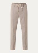 Boggi Milano Straight fit pantalon met gemêleerd dessin en trekkoord