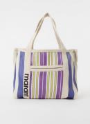 Isabel Marant Darwen shopper met streepprint en logo