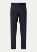 Profuomo Tapered fit pantalon van wol met steekzakken