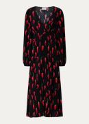 Fabienne Chapot Ana midi blouse jurk met print