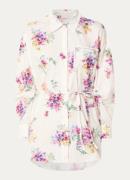 Liu Jo Camicia blouse met bloemenprint en ceintuur