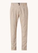 Strellson Louis tapered fit pantalon in linnenblend met steekzakken