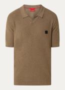 HUGO BOSS Shiplom grofgebreide regular fit polo met logo