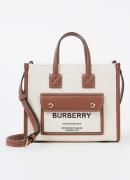 Burberry Freya Mini handtas van canvas met kalfsleren details