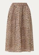 Gerard Darel Valy midi rok met panterprint