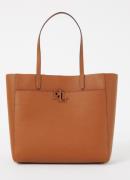 Ralph Lauren Cameryn shopper van leer met structuur en logo