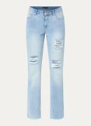 NIKKIE Isis high waist straight leg jeans met destroyed afwerking