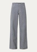 French Connection Everett high waist wide leg jeans met streepprint