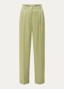 Beaumont James high waist wide fit pantalon van satijn met steekzakken