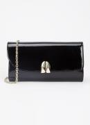 L.K.Bennett Florence clutch van lakleer met afneembare schouderriem