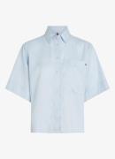 Tommy Hilfiger Blouse van linnen met borstzak