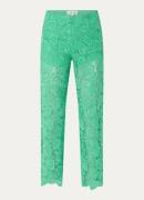 Fabienne Chapot Mora high waist straight fit pantalon met broderie