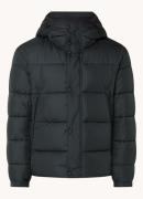 BOSS Omaris puffer jack met ritszakken en capuchon