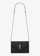 Saint Laurent Envelope portemonnee van kalfsleer met afneembare schoud...