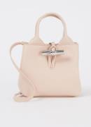 Longchamp Le Roseau handtas XS van leer met afneembare schouderriem