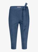 Studio Anneloes Hana mid waist skinny fit cropped broek van travelstof