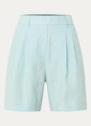 Benetton Bermuda high waist loose fit korte broek van linnen