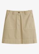 Marc O'Polo High waist midi rok in linnenblend met steekzakken