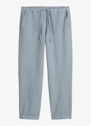 Marc O'Polo Mid waist straight fit chino in linnenblend met steekzakke...
