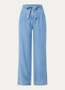 Beaumont Kimberly high waist wide fit pantalon van chambray met strikc...