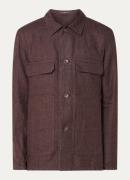 Boggi Milano Regular fit overshirt van linnen met borstzakken