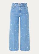 Rails Getty high waist cropped wide leg jeans met bloemborduring