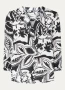 BRAX Velia blouse van linnen met print