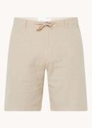 Selected Homme Brody straight fit chino in linnenblend met steekzakken