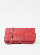 Zadig&Voltaire Rock Cherry clutch met afneembare schouderriem