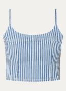 Levi's Jadine crop top van denim met streepprint