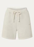 Modström Niarn high waist straight fit korte joggingbroek van biologis...