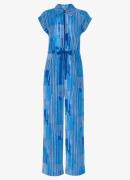Whistles Loose fit jumpsuit met streepprint en ceintuur