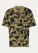 Bape Regular fit polo met camouflageprint en logo