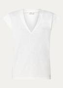 Modström Neoma T-shirt van katoen met V-hals