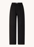 SAMSØE SAMSØE High waist loose fit cropped pantalon met plissé