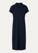 OPUS Wannie midi jurk met structuur en V-hals