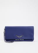 Zadig&Voltaire Rock Grained clutch van leer