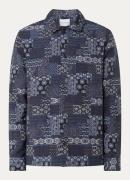 Les Deux Layton overshirt met borstzak en jacquard dessin
