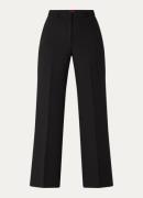 HUGO Hasmina high waist straight fit pantalon met steekzakken