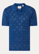 Levi's Grofgebreide regular fit polo met opengebreid dessin