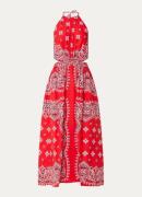 Sandro Midi halterjurk met print