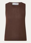 Selected Femme Moon fijngebreide top met ronde hals