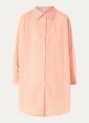 10DAYS Oversized blouse van biologisch katoen met streepprint