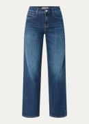 OPUS Melly Modern mid waist wide leg jeans met medium wassing