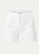 NIKKIE Kimora high waist straight fit korte broek met broderie